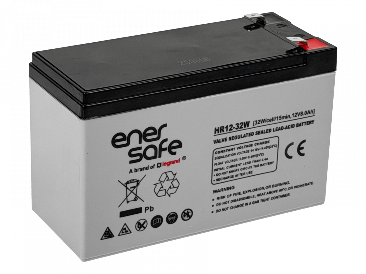 ENERSAFE BATERIA 8AH ACIDO-PLOMO 12V SELLADA VRLA HR12-32W 8AH