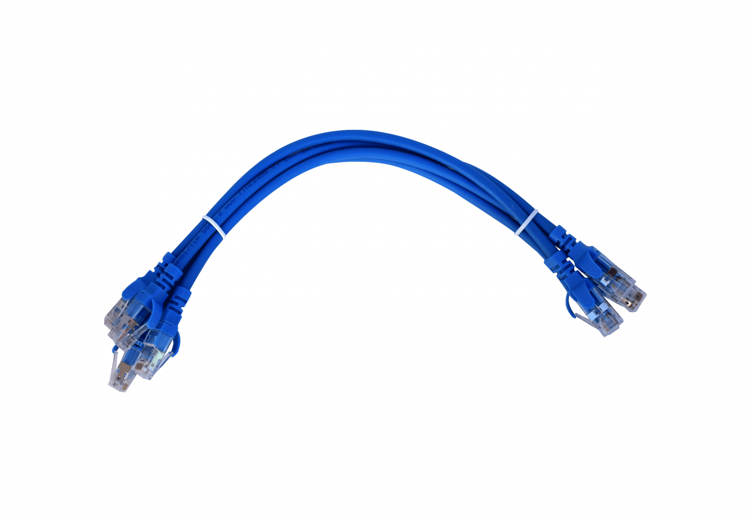 LINKMADE 4UN 0,3MT CAT6A U/FTP AZUL LSZH CABLE PATCH INY MULTIF 4X30CM
