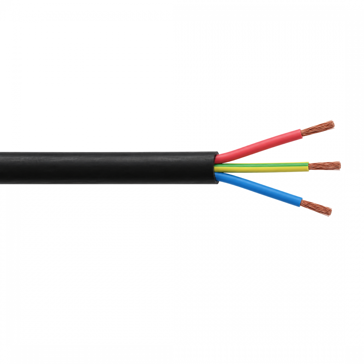 CORDON25. NEGRO 3X2,5MM 100MT CABLE ELECTRICO RVV 13-18AMP 3X2.5MM