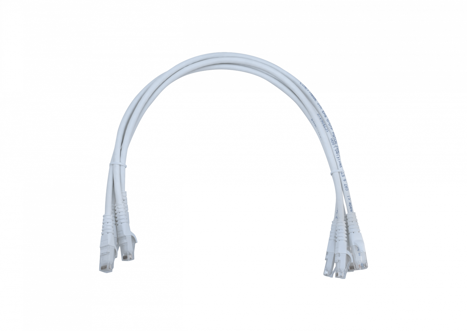 CP6W-05-4. LINKMADE 4UN 50CM CAT6 U/UTP BLANCO LSZH CABLE PATCH INYECTADO MULTIF