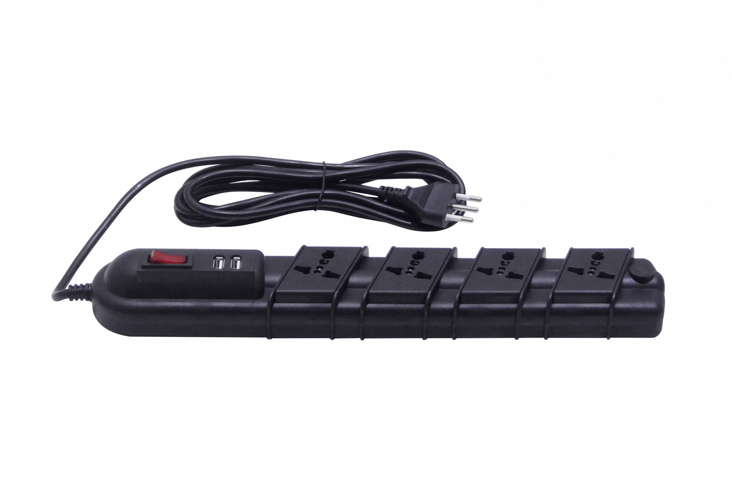 RITTIG NEGRO 4-MULT 2-USB5V ALARG 3MTS 10A-250V 2200W PILOTO-INTERRUPT