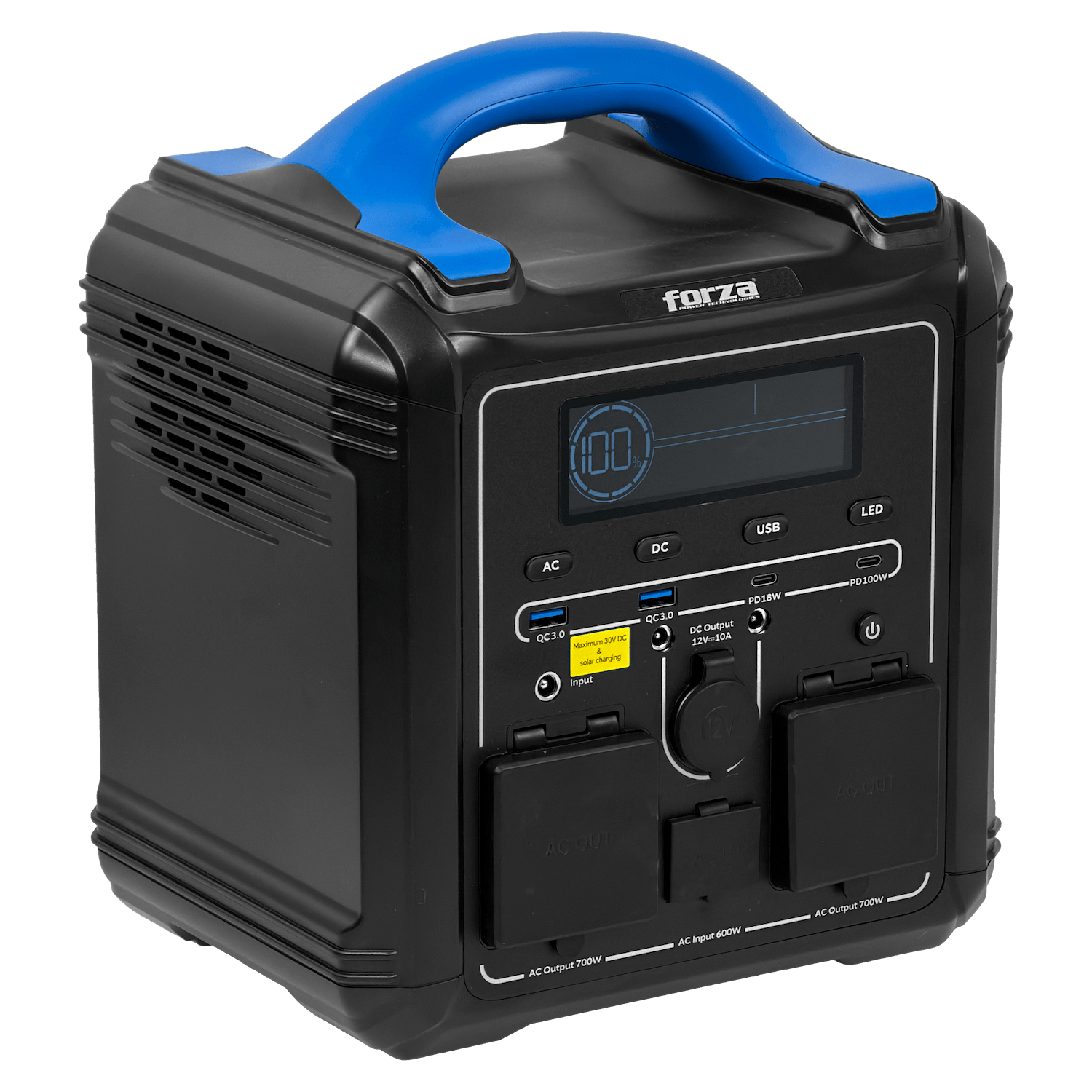 FPP-550WH. FORZA 700W BATERIA LITIO-LMFP 551WH PORTATIL INVERSOR ONDAPURA MPPT