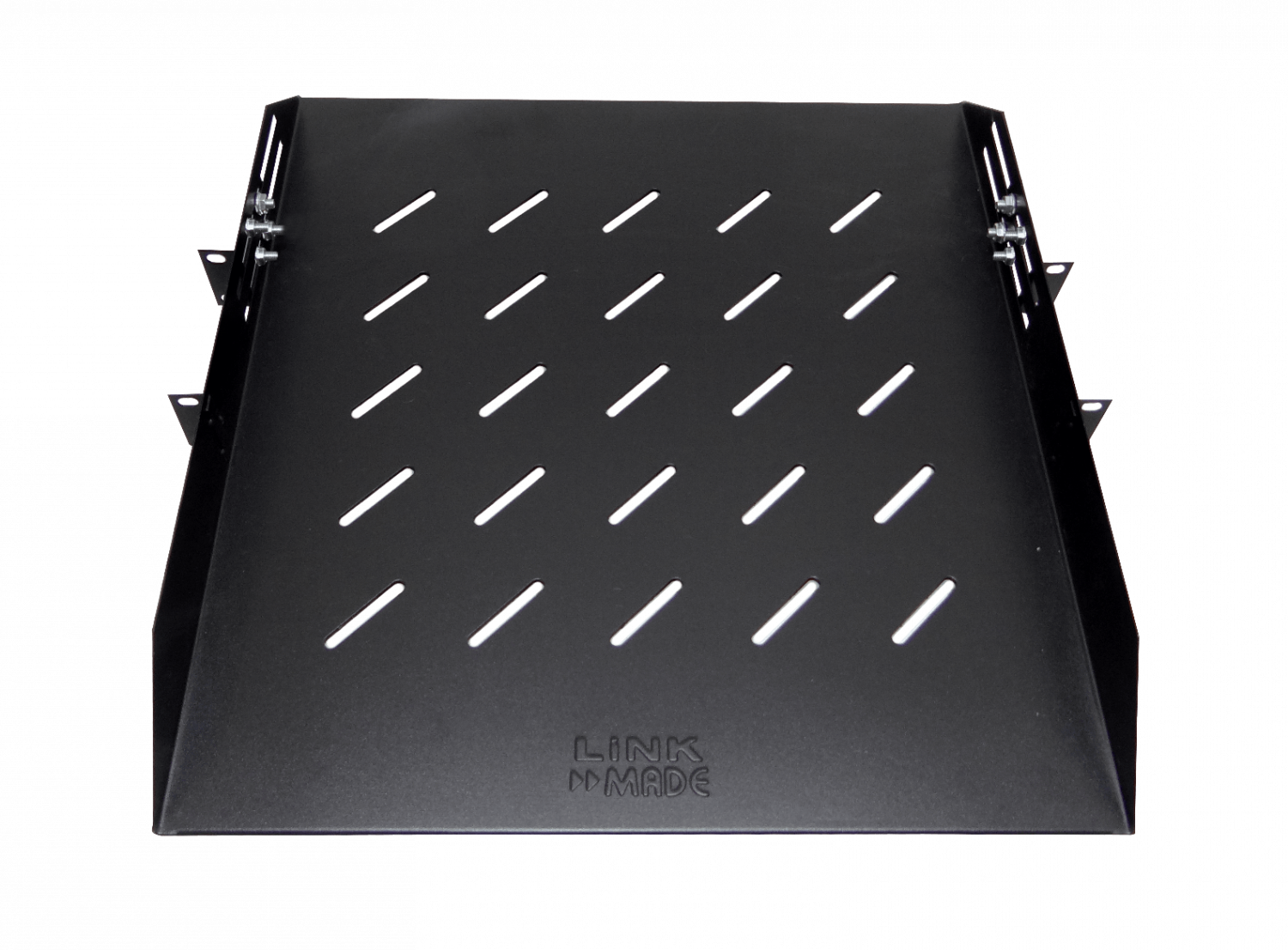 LINKMADE 1U 50CM-FONDO BANDEJA CENTRAL VENTILADA AJUSTABLE NEGRA