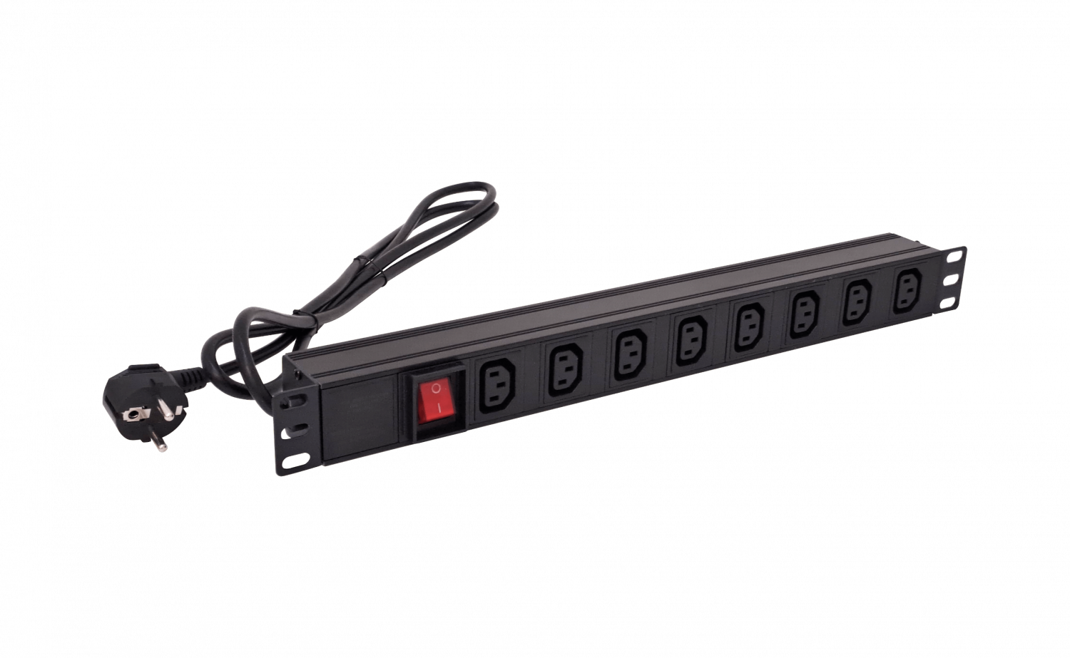 PDU 8-C13-ENCHUFES IN-SCHUKO-16A RACK-1U INTERRUPTOR PILOTO