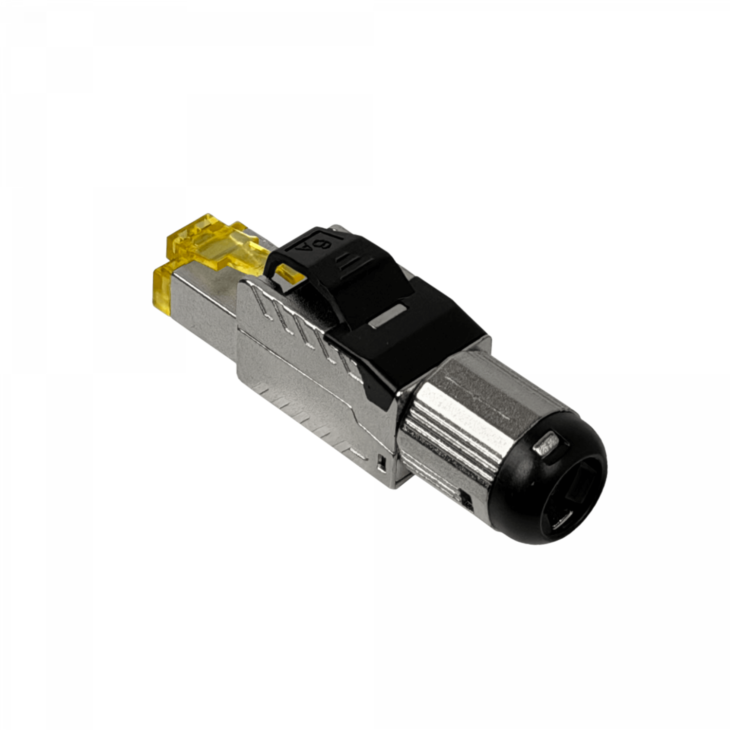 RJ6P-S. RJ45 MACHO BLINDADO FTP AUTO-PUNCHABLE CAT6 UNIFILAR CONECTOR METALICO