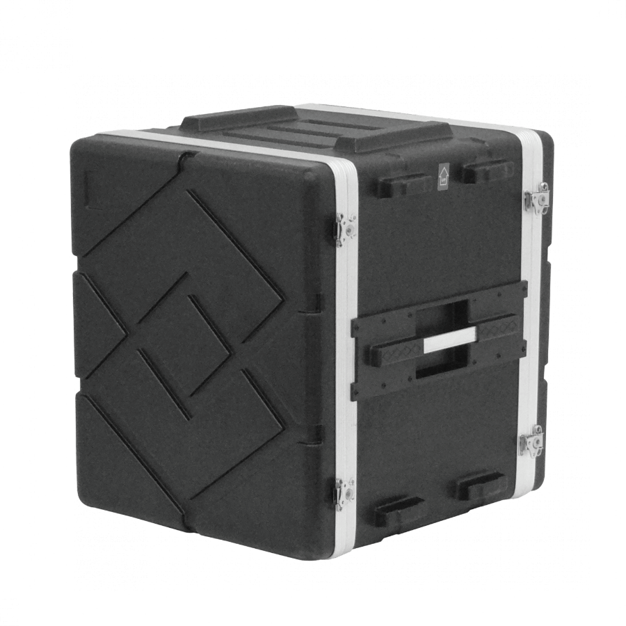RK12X. 12U/57CM FONDO-42CM RACK PORTATIL 2-TAPAS PLASTICO PARA EXTERIOR NEGRP