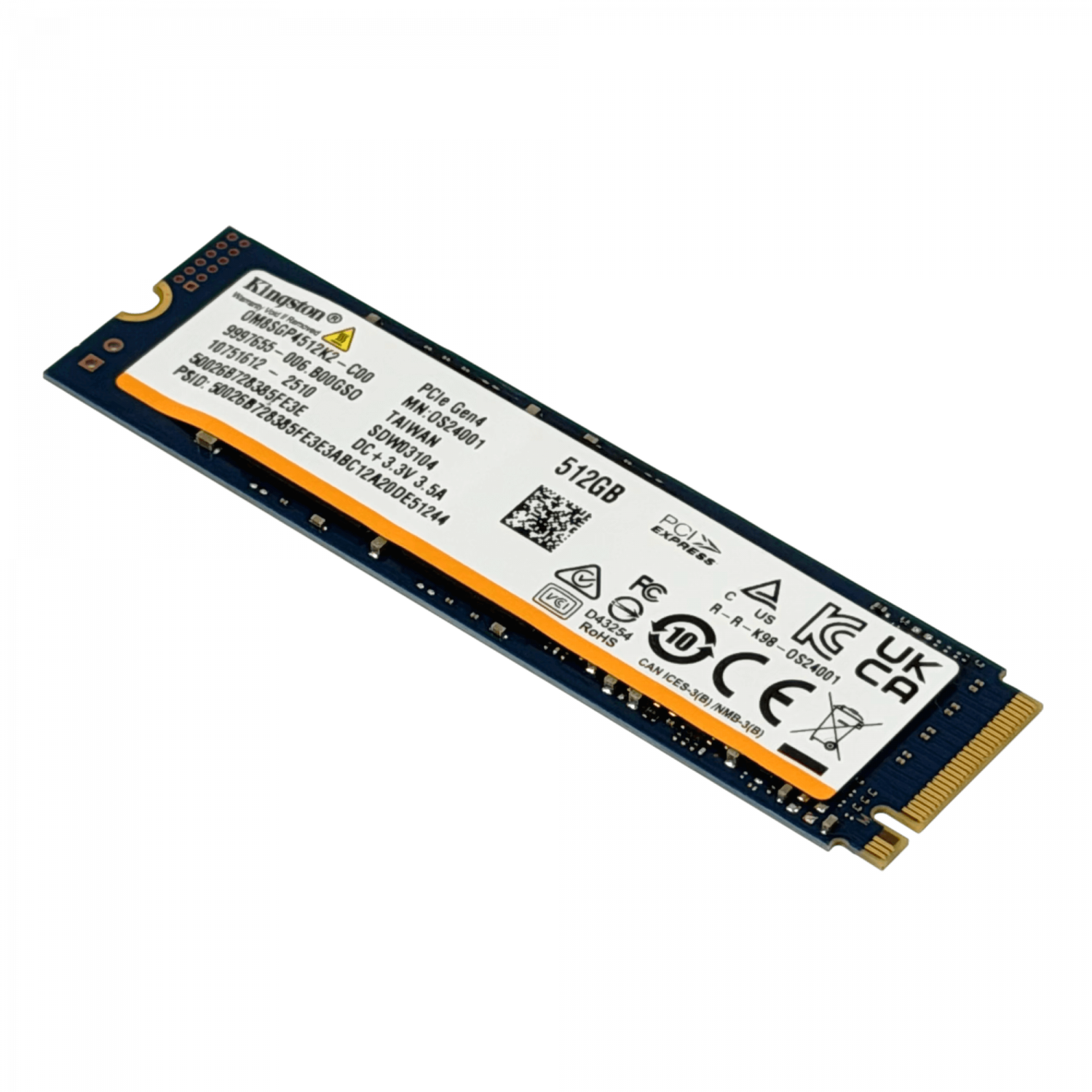 SSD500N. KINGSTON 512GB M.2 NVME 4700-3400MB/S UNIDAD SOLIDA OM8SGP4512K2-C00