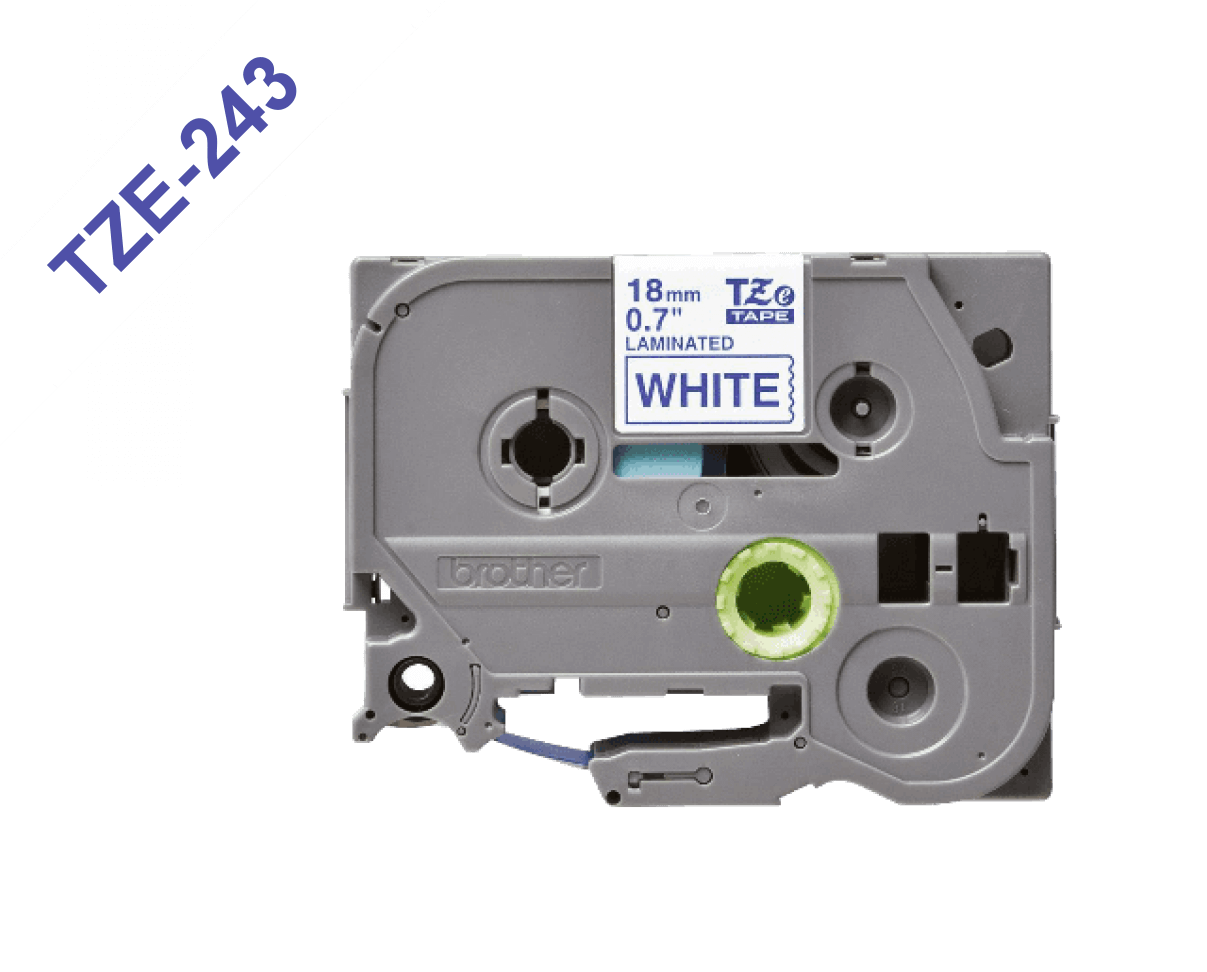 BROTHER 18MM AZUL EN FONDO BLANCO CINTA 8MT P/PT-E300VP/D600VP/E550W